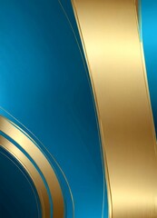 Aufkleber - a striking abstract composition with a gradient of blue and gold. The blue background transitions into a deep blue at the top, creating a sense of depth. The gold