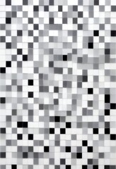 Leinwandbilder - a grid of small square tiles in various shades of gray and black, creating a visually striking pattern