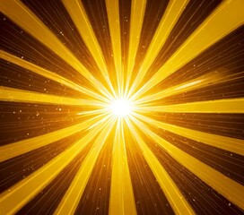Leinwandbilder - a radiant sunburst with a radiant white center, radiating outwards in a circular pattern against a dark background