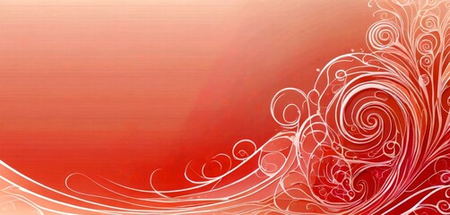 Leinwandbilder - a pinkish-orange gradient background with a white, swirling pattern on the right side