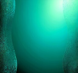 Poster - a gradient background with a dark green hue, transitioning to a lighter shade towards the right side On the left side, there is a pattern of small white dots, creating a sense