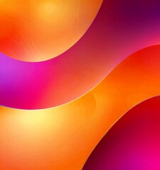 Aufkleber - a vibrant abstract composition of overlapping curved lines in warm hues of orange, pink, and purple, creating a dynamic and visually striking effect