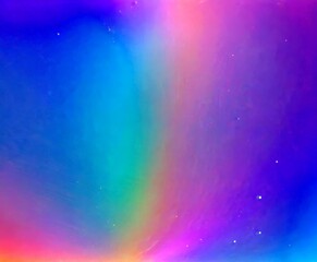 Leinwandbilder - A gradient of pastel colors fills the , transitioning from a deep blue at the top to a soft pink at the bottom, with a subtle rainbow-like effect Small white stars