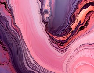 Leinwandbilder - a vibrant abstract pattern with swirling lines and shades of pink, purple, and gray, creating a dynamic and visually captivating composition