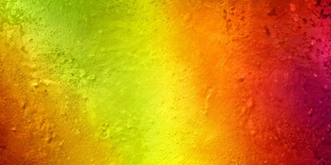 Poster - a vibrant gradient background with a mix of green, yellow, orange, and red colors, creating a visually striking and dynamic composition
