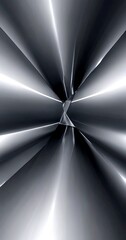 Fototapete - a metallic surface with a radial pattern of intersecting lines and beams of light, creating a sense of depth and movement