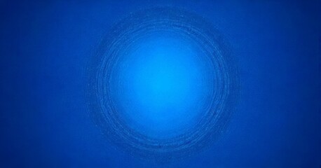 Poster - a deep blue background with a circular pattern of concentric circles, creating a sense of depth and movement