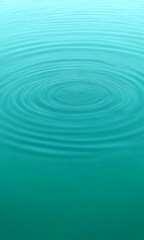Poster - a serene, deep blue-green body of water with concentric ripples, creating a sense of tranquility and calmness