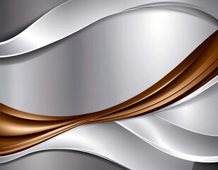 Aufkleber - a dynamic abstract composition of curved lines in shades of gray and brown, creating a sense of movement and fluidity.