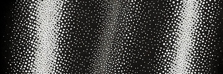 Poster - a close-up view black and white abstract pattern composed of numerous small dots arranged in a diagonal line