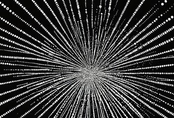 Leinwandbilder - a radial burst of white dots against a black background, creating a striking visual effect