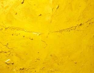Fototapete - a close-up view yellow surface with a textured, cracked appearance The surface has small droplets of water or paint, creating a sense of movement and depth