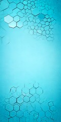 Leinwandbilder - a blue-green abstract background composed of numerous hexagonal shapes, creating a sense of depth and complexity