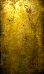 Fototapete - a textured, golden-yellow background with a rough, uneven surface The color palette is dominated by warm hues, with a subtle hint of green and brown The does not