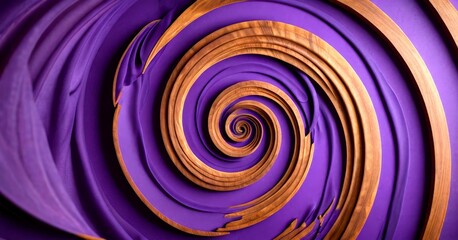 Poster - a spiral pattern with a gradient of purple and brown colors, creating a visually striking and abstract design