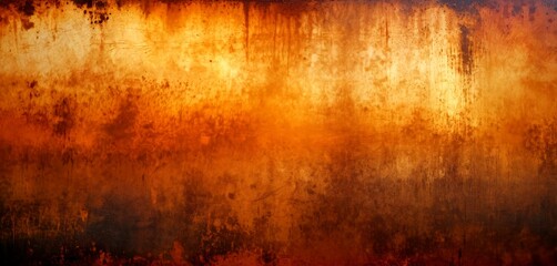 Fototapete - a textured, grunge-like surface with a warm, fiery orange and yellow gradient, giving it a distressed and aged appearance.