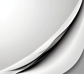 Aufkleber - Abstract white and gray composition with curved lines and a gradient effect