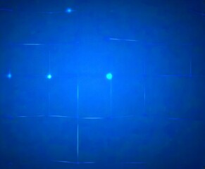 Poster - a dark blue background with a grid-like pattern of thin blue lines, creating a sense of depth and dimension