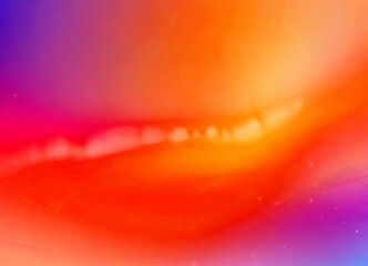 Aufkleber - a gradient background transitioning from a deep purple at the top to a warm orange at the bottom, with a subtle pinkish hue in the middle The background is dotted with