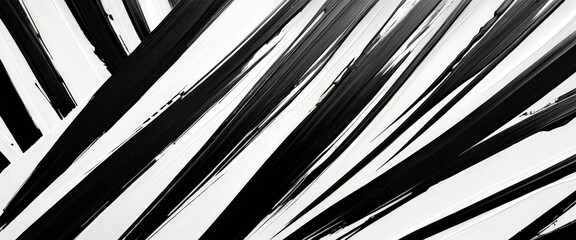 Leinwandbilder - Abstract black and white image with diagonal lines and splatters of paint.