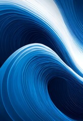 Fototapete - a striking abstract composition of curved lines and swirls in shades of blue and white, creating a sense of movement and dynamism