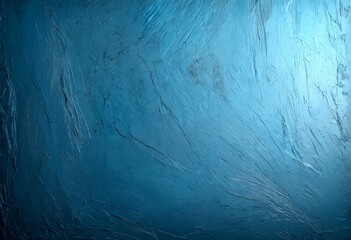 Poster - a textured blue surface with a rough, uneven appearance, resembling a crumpled or wrinkled fabric