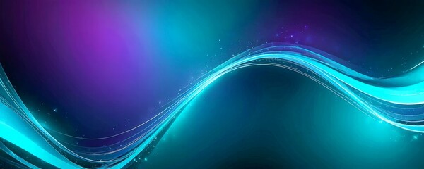 Aufkleber - a vibrant abstract background with a gradient of blue and purple hues, accented by white lines and small particles The lines curve and overlap, creating a sense of movement
