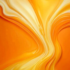 Leinwandbilder - a vibrant abstract composition of orange and yellow hues, with a fluid, swirling pattern that creates a sense of movement and dynamism