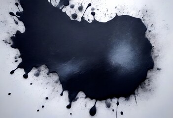 Fototapete - A dark, abstract splash of ink or paint on a light background