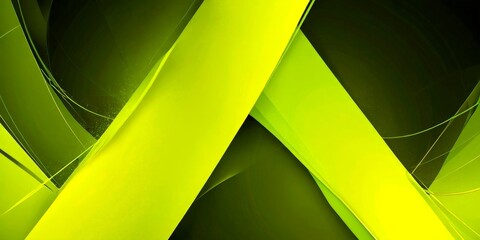 Aufkleber - a striking abstract composition of intersecting diagonal lines in various shades of green, creating a dynamic and visually captivating effect