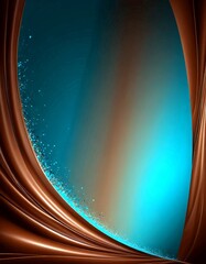 Poster - a gradient background transitioning from a deep blue at the top to a lighter shade at the bottom, with a brown border and scattered white specks