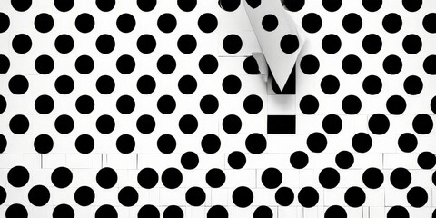 Leinwandbilder - A black and white pattern of circles and a white triangle, with a small black dot in the center