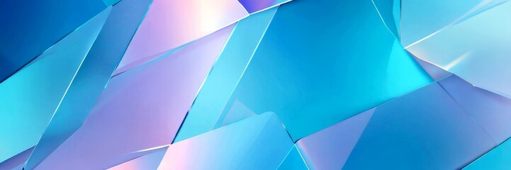 Aufkleber - a vibrant abstract composition of intersecting lines and shapes in various shades of blue, pink, and purple, creating a dynamic and visually striking pattern