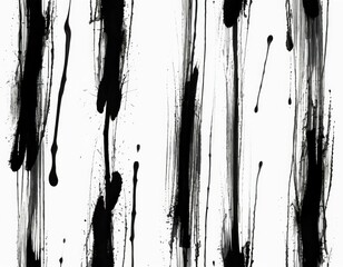 Leinwandbilder - a repeating pattern of black ink splatters and drips against a white background