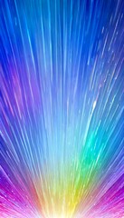 Aufkleber - a vibrant, abstract background with a gradient of blue, purple, pink, and yellow colors The background is composed of radiating lines and shapes, creating a sense of movement