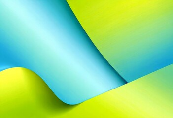 Poster - a vibrant abstract composition of overlapping curved lines in various shades of blue and green, creating a dynamic and visually striking pattern