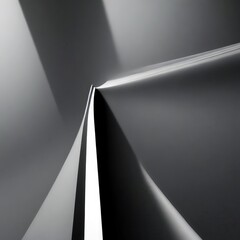Leinwandbilder - a black and white photograph featuring a curved line that appears to be moving or flowing, creating a sense of dynamic movement