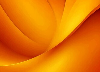 Poster - a vibrant abstract composition of overlapping curved lines in shades of orange and yellow, creating a dynamic and visually striking pattern