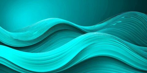 Poster - a wave-like pattern in shades of blue, with a gradient effect transitioning from a darker blue at the top to a lighter blue at the bottom
