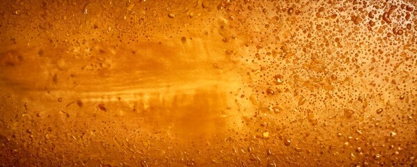 Leinwandbilder - A close-up view textured surface with water droplets, showcasing a warm, golden-brown hue