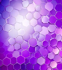 Fototapete - a repeating pattern of hexagonal shapes in various shades of purple, creating a visually striking and abstract design