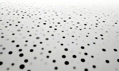 Leinwandbilder - a close-up view white surface with a pattern of small black dots arranged in a diagonal line across the surface