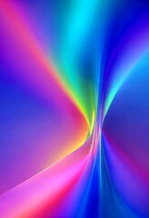 Poster - a vibrant abstract pattern with a gradient of colors, including pink, purple, blue, and green, creating a visually striking and dynamic composition