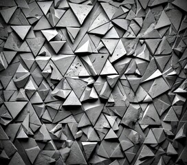 Leinwandbilder - a close-up view dark, textured surface composed of numerous triangular shapes, creating a visually striking and abstract pattern