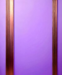 Aufkleber - A purple wall with a gold-colored vertical frame on either side