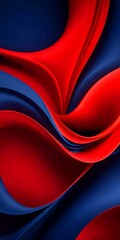 Leinwandbilder - a dynamic abstract composition of red and blue flowing lines, creating a sense of movement and energy