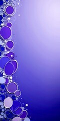 Aufkleber - a vibrant arrangement of overlapping circles in various shades of purple and blue, creating a dynamic and visually striking composition