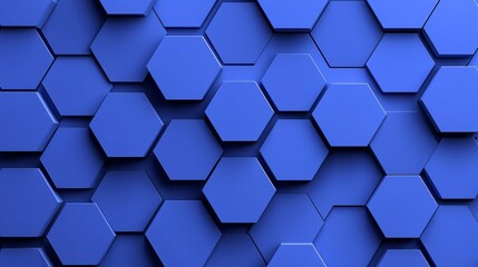 Detailed geometric hexagon pattern in blue and dark for technology, medicine, and science.