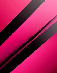 Fototapete - a vibrant abstract composition with diagonal black and pink stripes, creating a dynamic and visually striking pattern