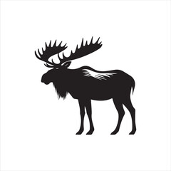 Wall Mural - deer silhouette vector illustration, 